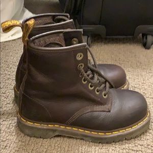 Doc Martens all leather steel toe boots